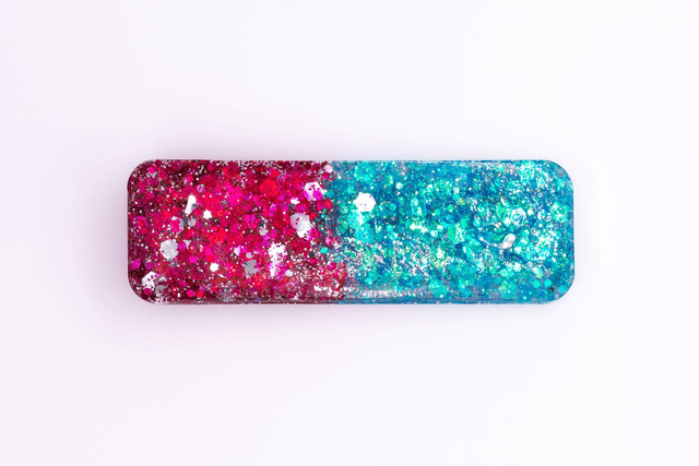 Barrette Rectangle Pailleté