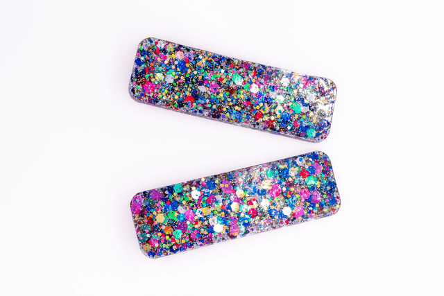 Barrette Rectangle Pailleté