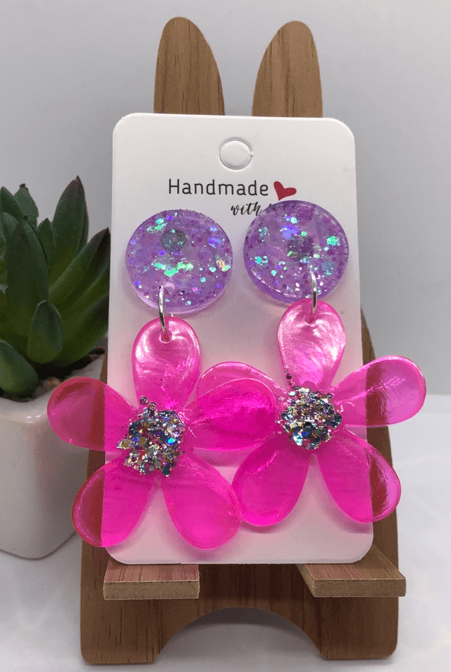 Boucles d’oreilles Fleurs Suspendues 